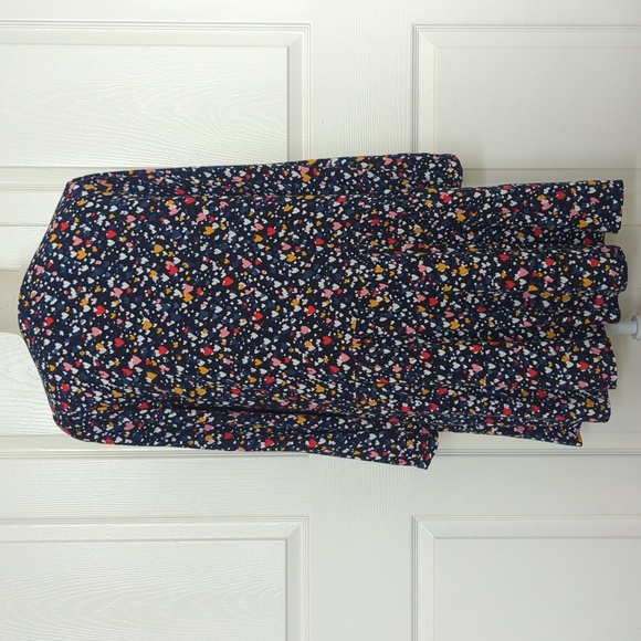 Loft Heart Button Ruffle V-Neck Long Sleeve Tiered Dress - Picture 7 of 9